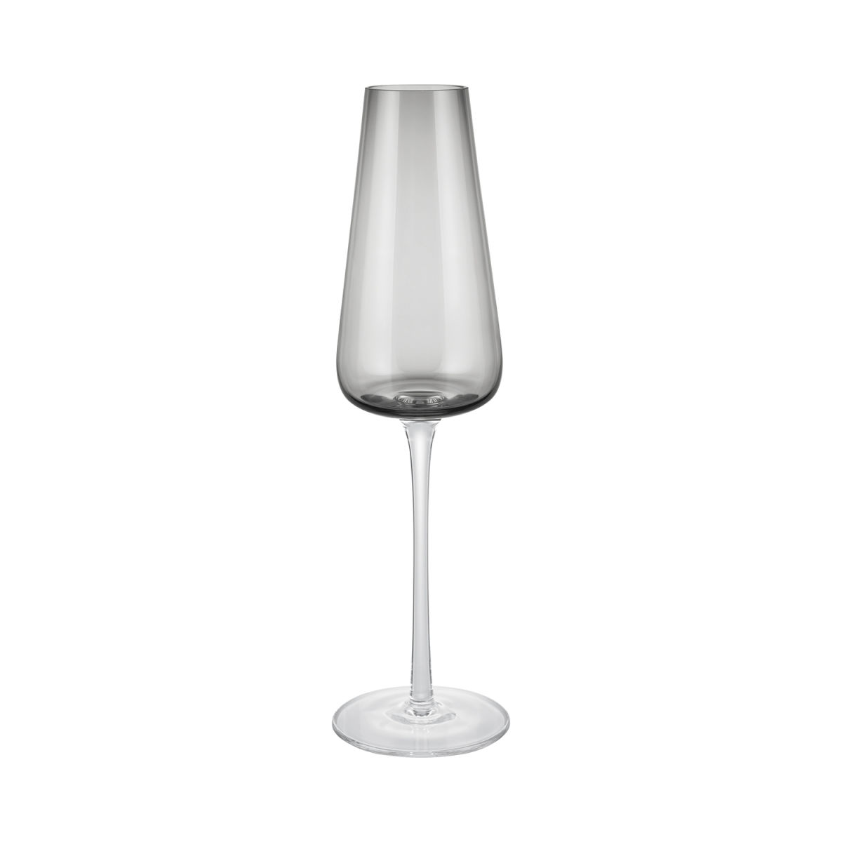 blomus Set 2 Sektgläser -BELO- 200 ml, 6x6x24.5 cm (ØxØxH); grau/transparent