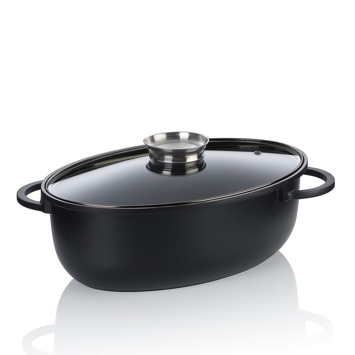 kela Bräter Atura Aluguss 8 l, 45x28x13 cm (LxBxH); schwarz; oval