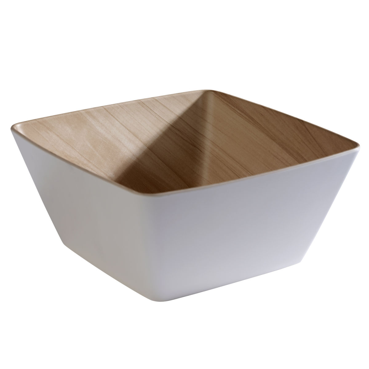APS Schale FRIDA, Melamin, eckig 3500 ml, 25x25x12 cm (LxBxH); weiß/beige; quadratisch