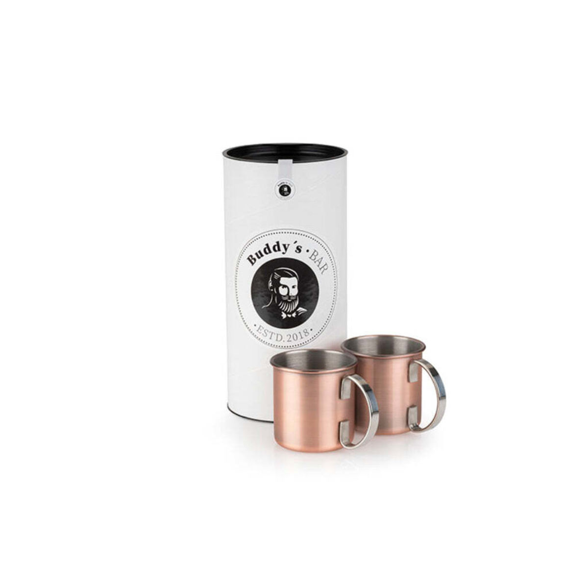 Buddy’s Bar Becher -MOSCOW MULE-, 2er-Set, Edelstahl; 450 ml, 9x9 cm (ØxH); kupfer/edelstahl; 2 Stück / Pack
