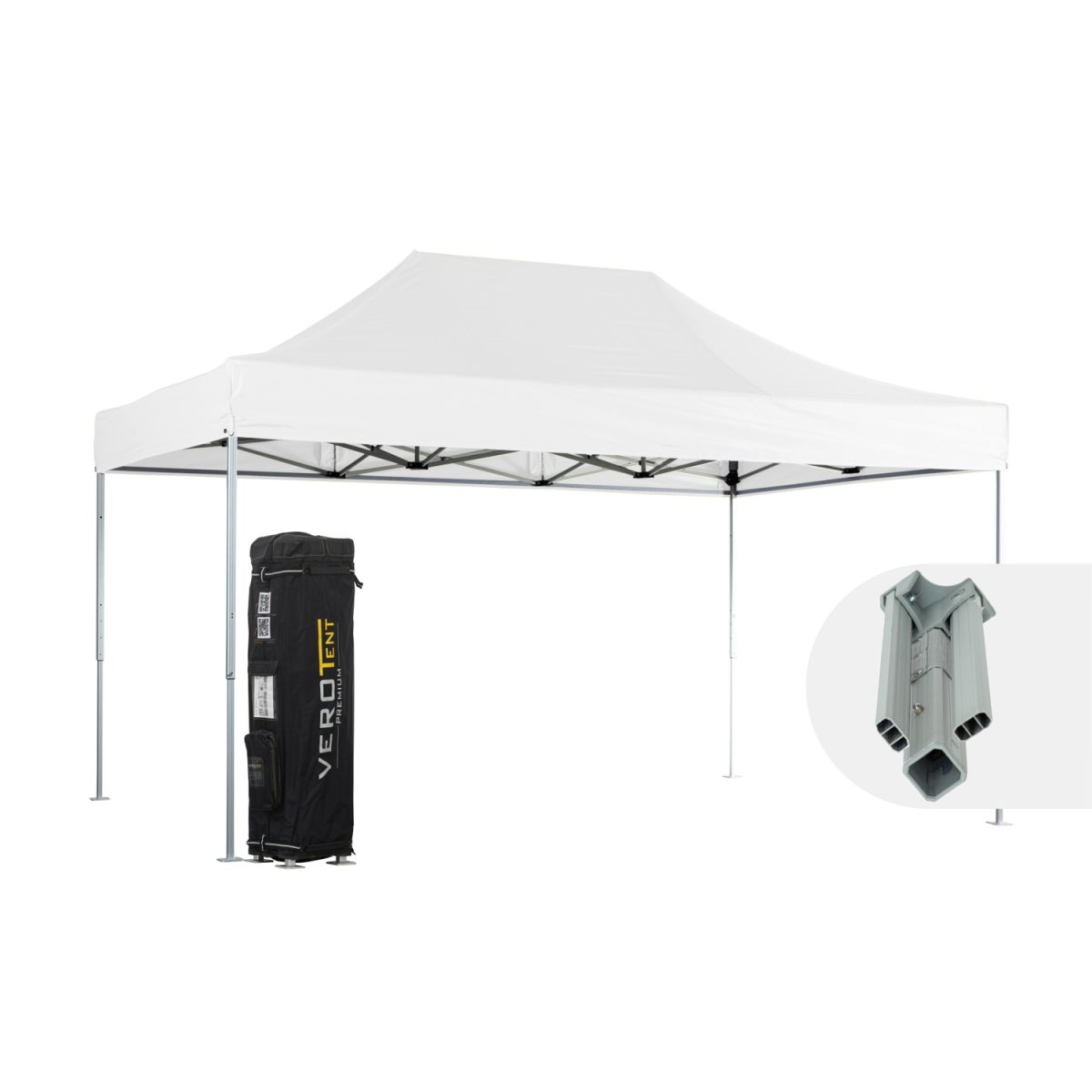 VeroTENT VeroTENT Faltpavillon 3x4,5m Classic mit Dach 300x450x330 cm (LxBxH); weiß