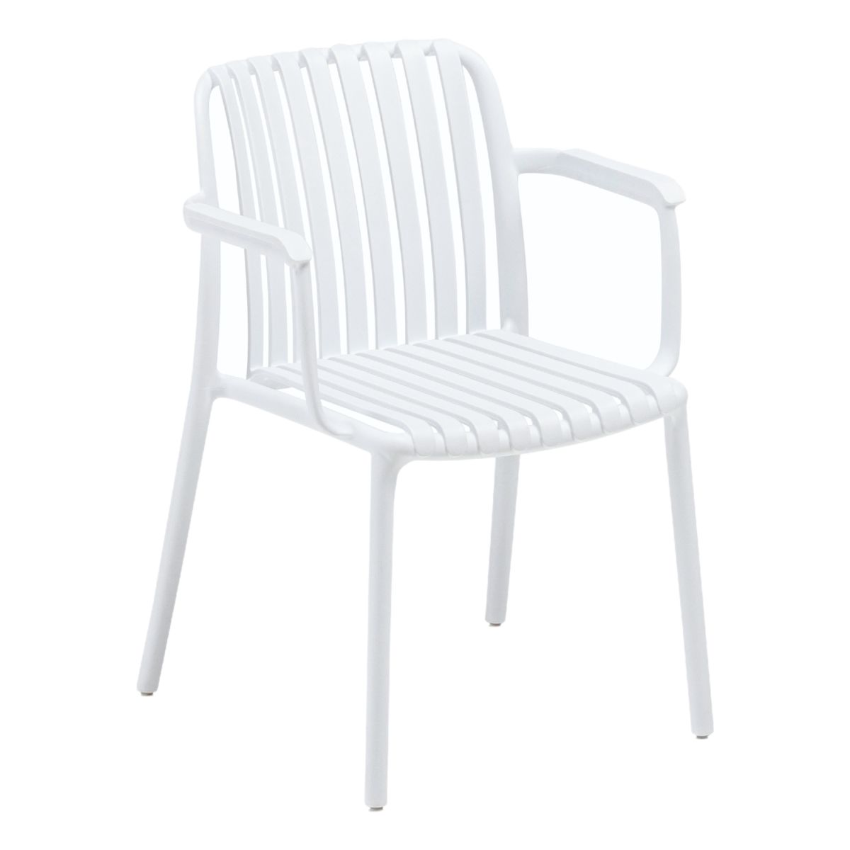 KETTLER Stapelsessel LAGO aus Kunststoff 57x58x80 cm (BxTxH); Sitz weiß, Gestell weiß; 4 Stück / Pack
