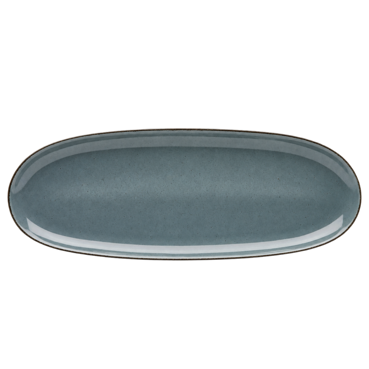 van Well Platte Urban, Steinzeug, van Well 34x12.5x2.1 cm (LxBxH); grau; oval; 4 Stück / Pack