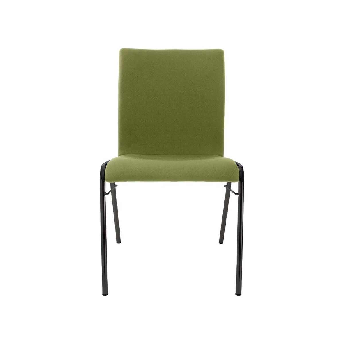 BMV Besucherstuhl 'A45' Buche, Gestell schwarz, Steg, Vollpolster 50x86x54 cm (BxTxH); Sitz hellgrün, Gestell schwarz