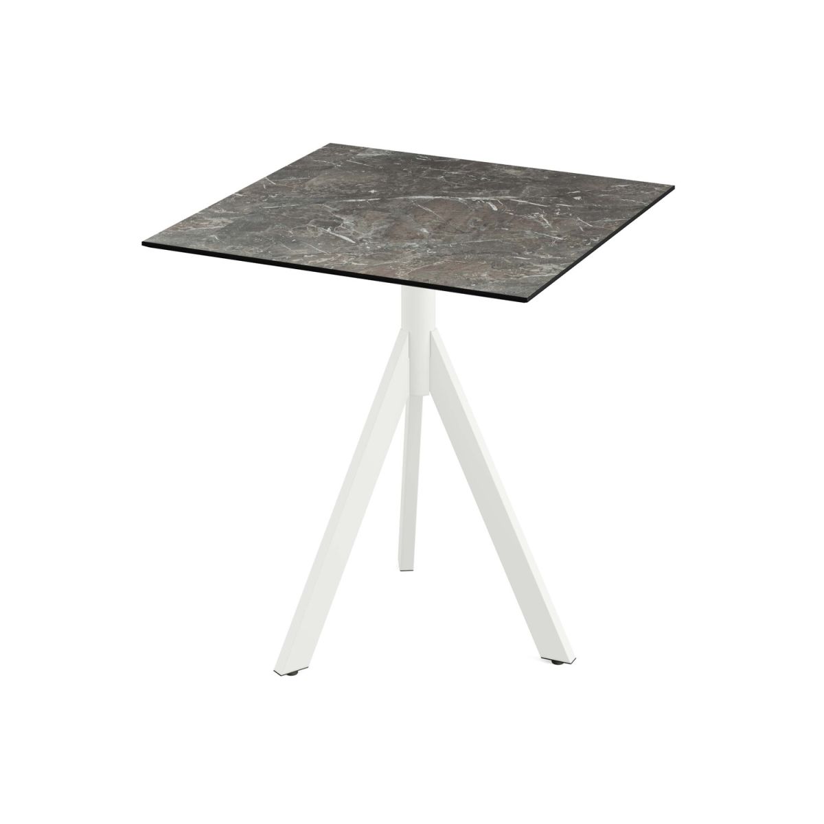 Feros Infinity Tripod Terrassentisch frame + HPL 70x70 cm 70x70x74 cm (LxBxH); weiß/mehrfarbig; quadratisch