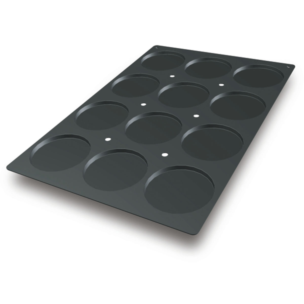 Schneider Silikonbackform Biskuit 112 ml, 60x40x12x1 cm (LxBxØxH); schwarz