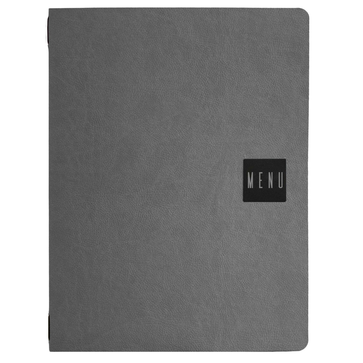 STIL CASA Stil casa, Set mit 12 Menükartenhaltern A4, Polyurethan, drei Innenumschläge aus Kunststoff, elastischer Umschlaghalter grau; 12 Stück / Pack