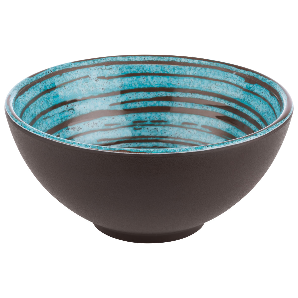 APS Schale CANCUN, Melamin 500 ml, 15x15x7 cm (LxBxH); türkis/braun