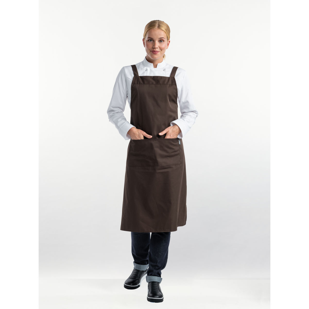 Chaud Devant Latzschürze Cross Brown W85 – L100 100x85 cm (LxB); braun
