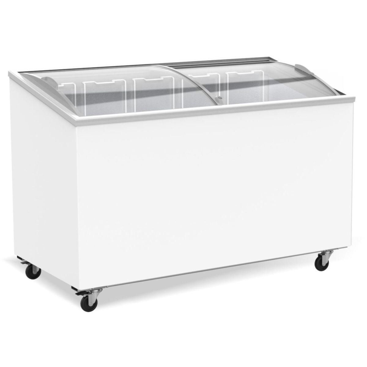 A&S Polarny Tiefkühltruhe mit Glasschiebedeckeln 397 Liter 5 Körbe 283 l, 131.8x90.4 cm (BxH); weiß