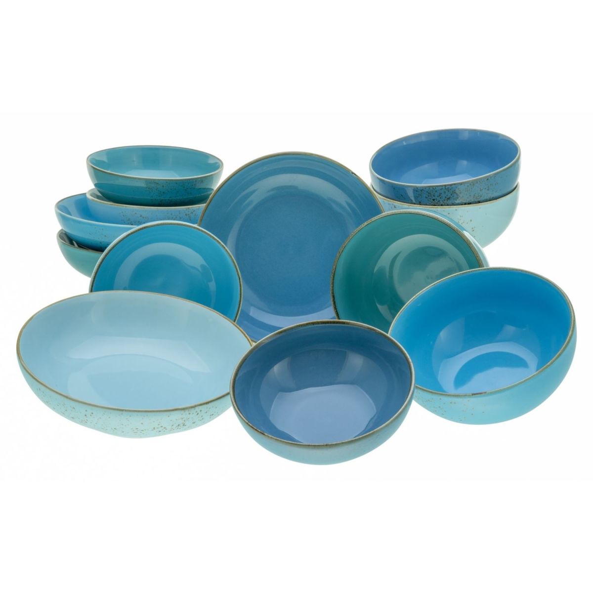 Collezione Natura - Set di ciotole 12 pezzi CreaTable; blu