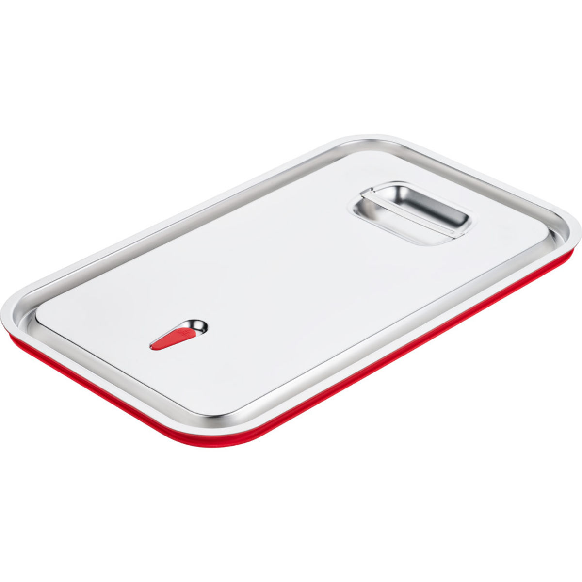 Stalgast GN-Deckel luftdicht, Serie Onset, GN 1/1, mit Dichtung GN 1/1, 32.5 cm (B); silber/rot