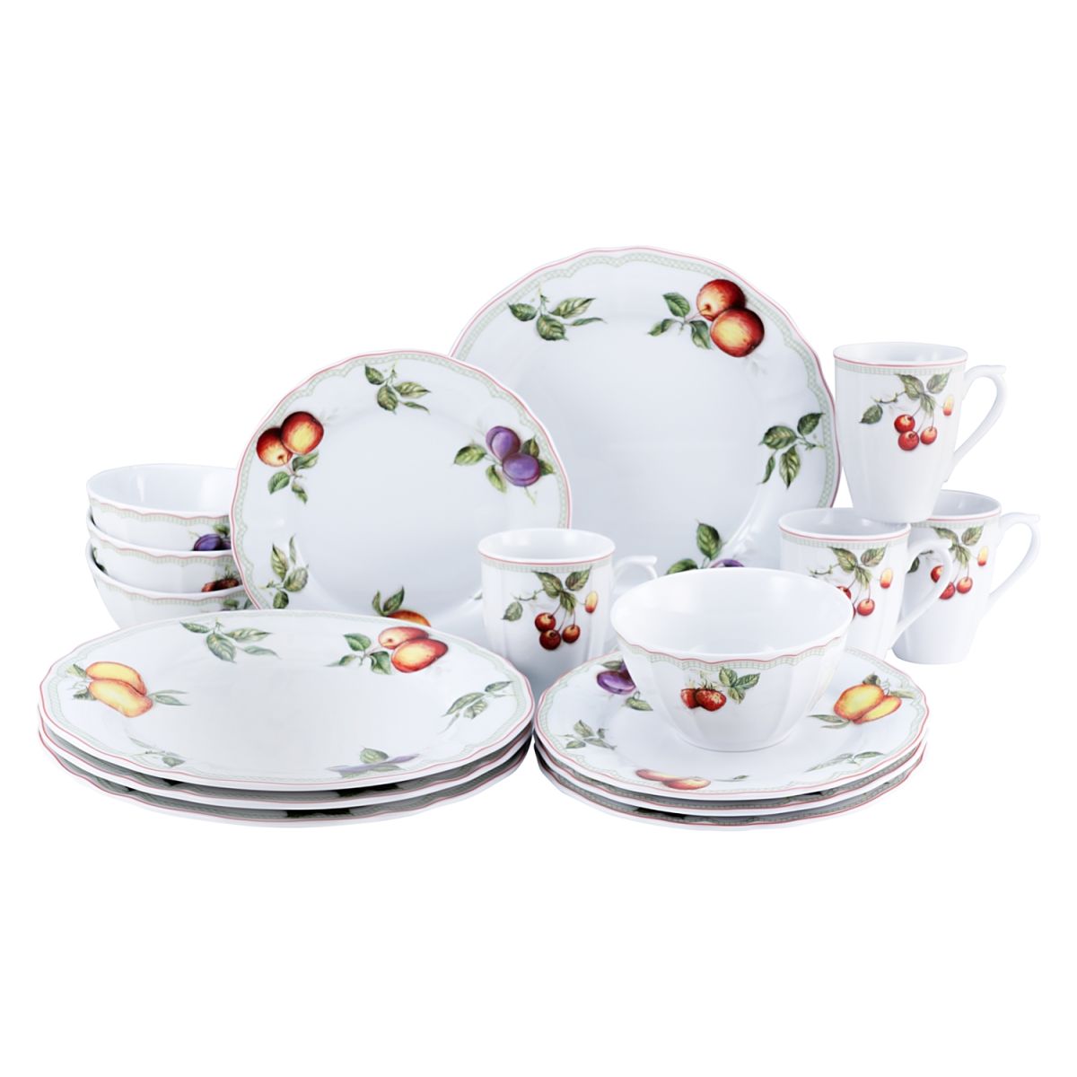 Flora ORCHARD - Servizio da 16 pezzi per la cena CreaTable; bianco