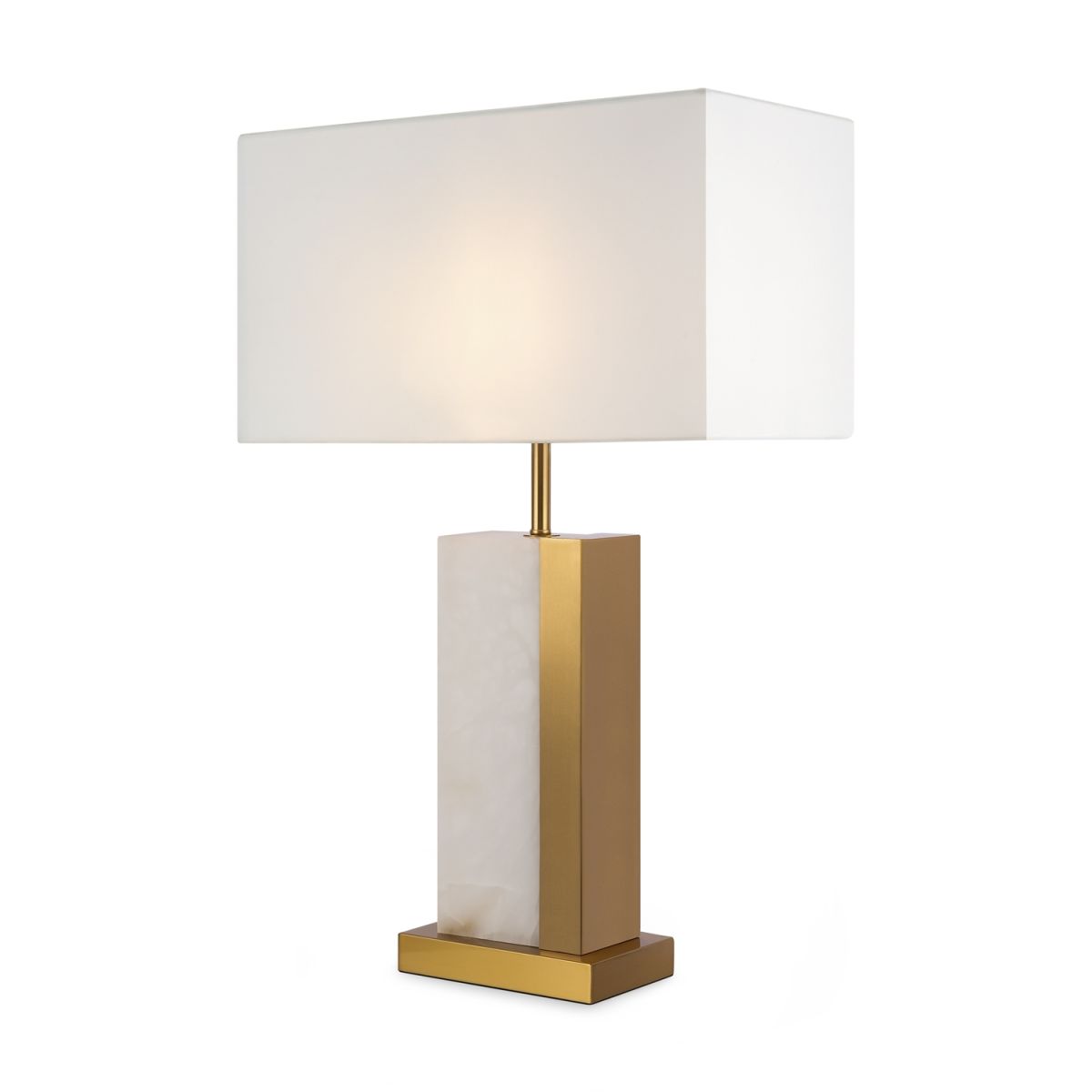 Maytoni Maytoni Tischleuchte Bianco Messing, aus Metall und Alabaster, 1xE27; 22x45x67.5 cm (LxBxH); messing; Gestell messing
