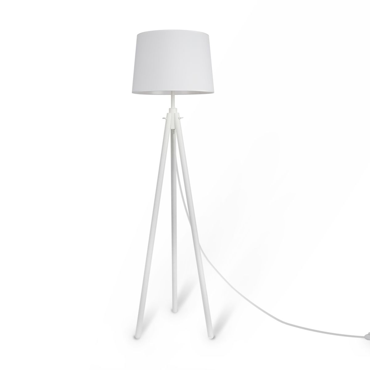 Maytoni Maytoni Stehleuchte Calvin Weiß, aus Metall und Holz, 1xE27; 60.7x60.7x164.2x44 cm (LxBxHxØ); weiß; Gestell weiß