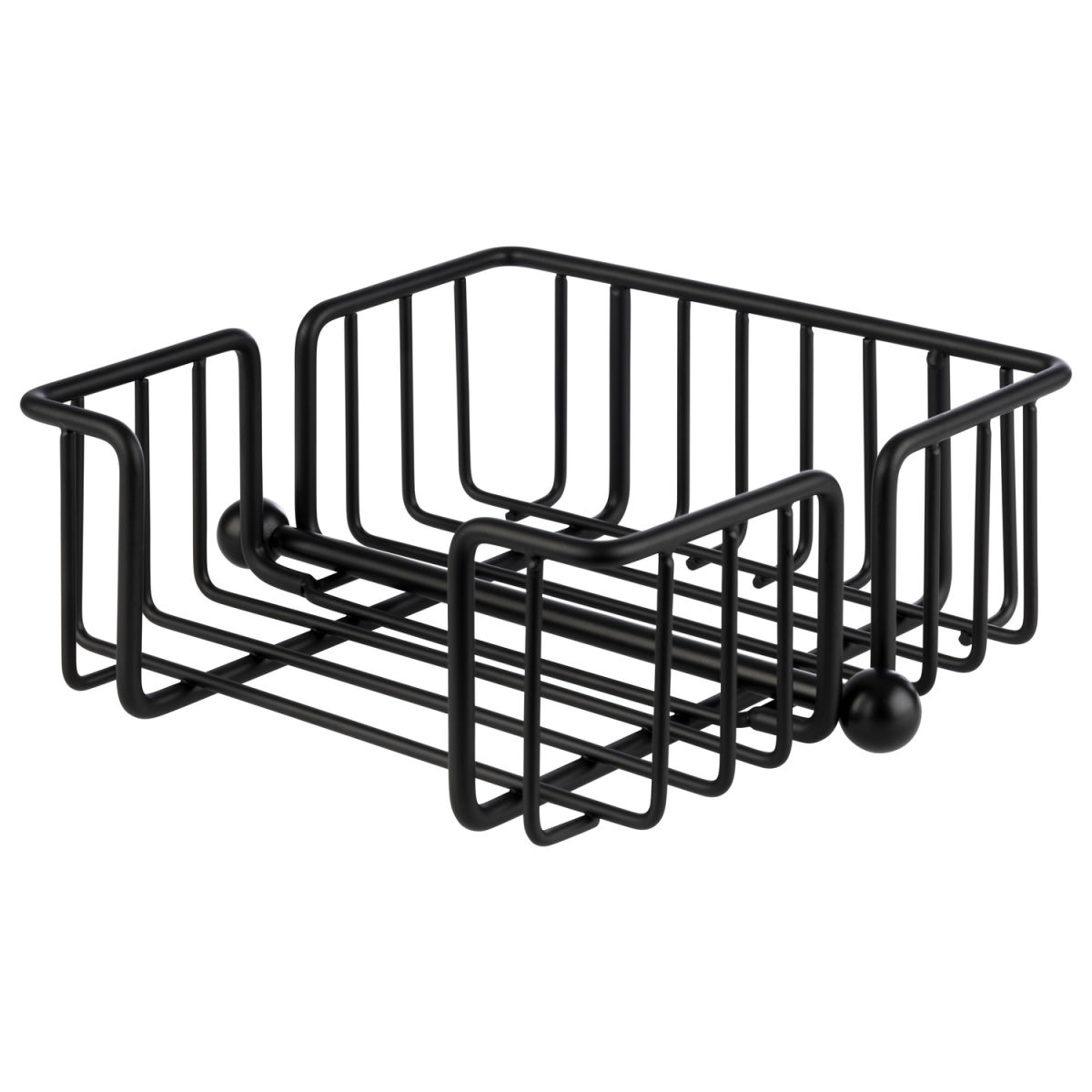 APS Serviettenhalter URBAN, Metall verchromt; 19x19x7.5 cm (LxBxH); schwarz; quadratisch