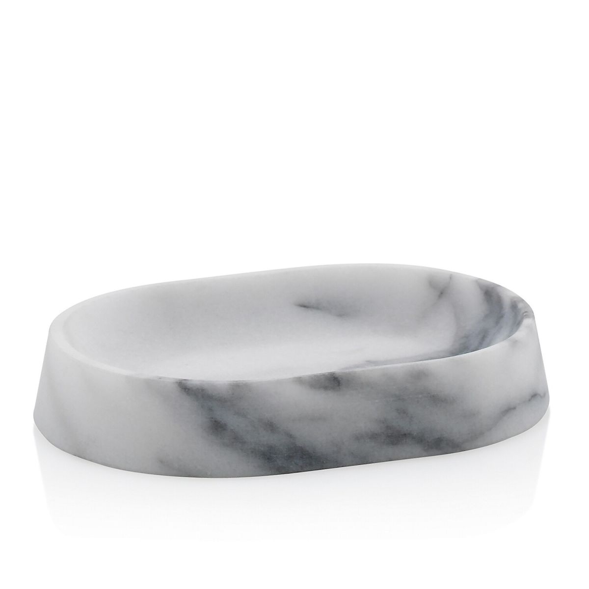kela Seifenschale Varda Marmor 10x2.5x14 cm (BxHxT); weiß; oval