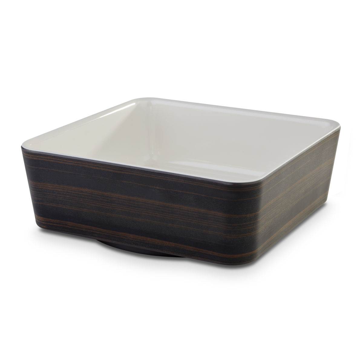APS Schale APS PLUS, Melamin 1500 ml, 20x20x7 cm (LxBxH); dunkelbraun/weiß; quadratisch