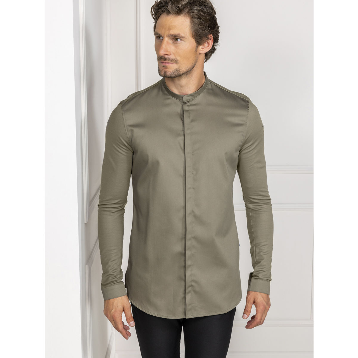 Giacca da cuoco Julien colorata Le Nouveau Chef; Taglia 4XL; verde oliva