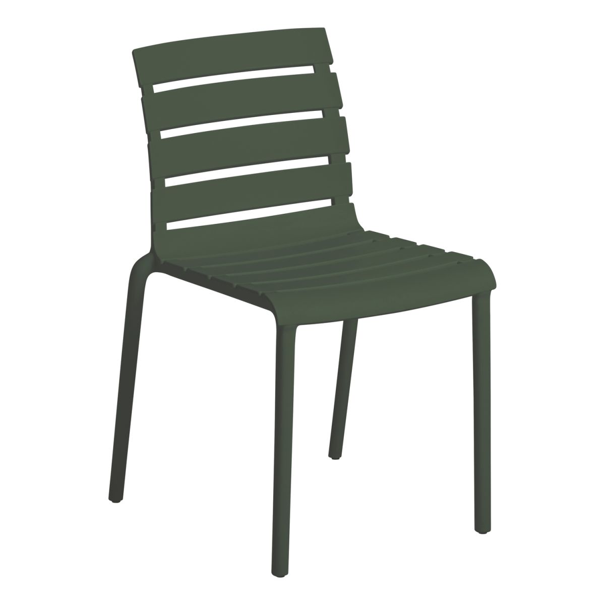 KETTLER Stapelstuhl PONZA aus Kunststoff 47x55x78 cm (BxTxH); Sitz grün, Gestell grün; 4 Stück / Pack