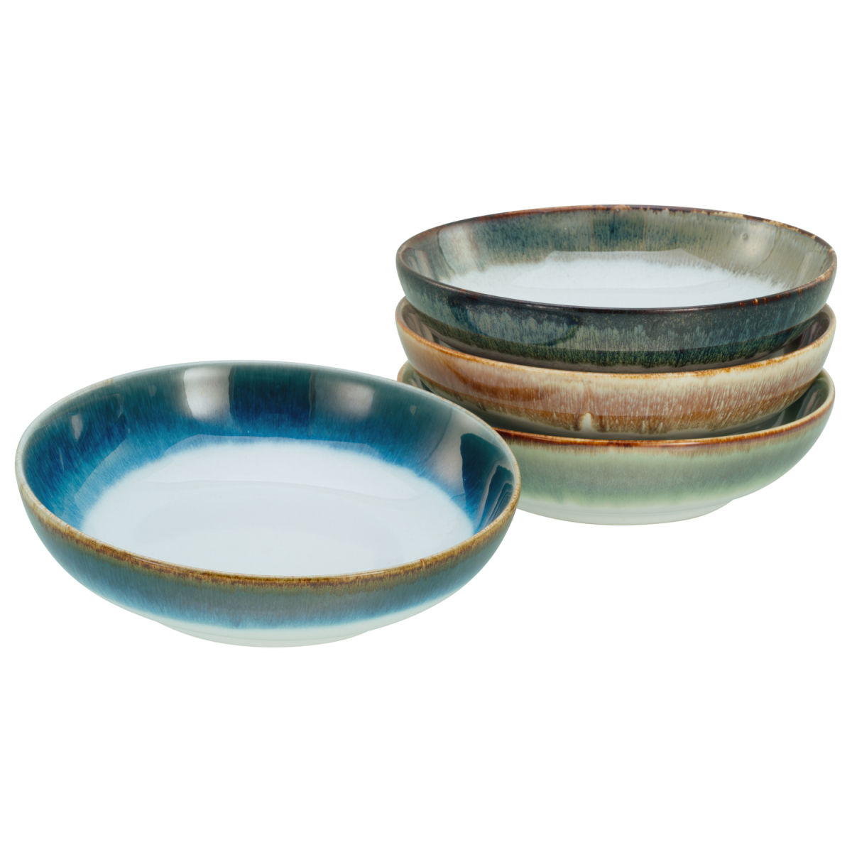 Cascade - Ciotola Poke 4 pz. CreaTable; 950 ml, 22.5x6 cm (ØxH); multicolore; rotonda; 4 pz. / Pacco