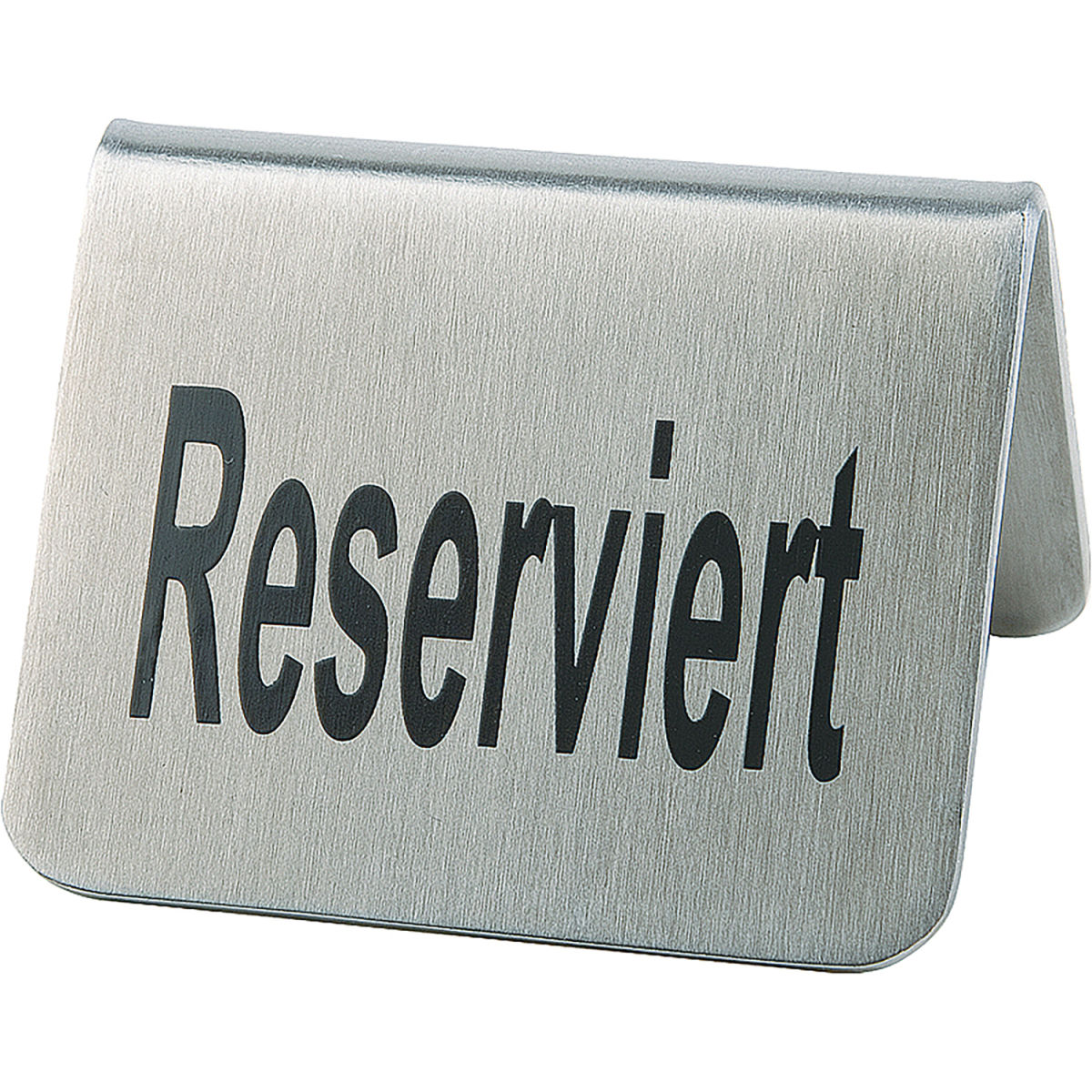 APS Tischaufsteller Reserviert 5x5x3.7 cm (LxBxH); edelstahl; 2 Stück / Pack