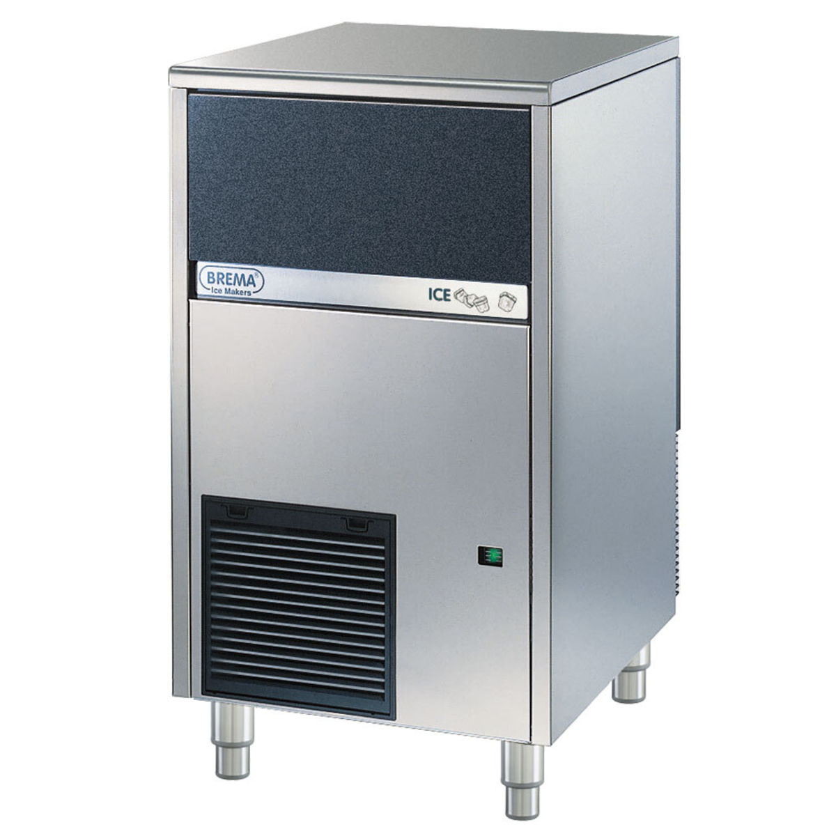 Brema Eiswürfelbereiter luftgekühlt, 48kg/24h 50x91x58 cm (BxHxT); silber
