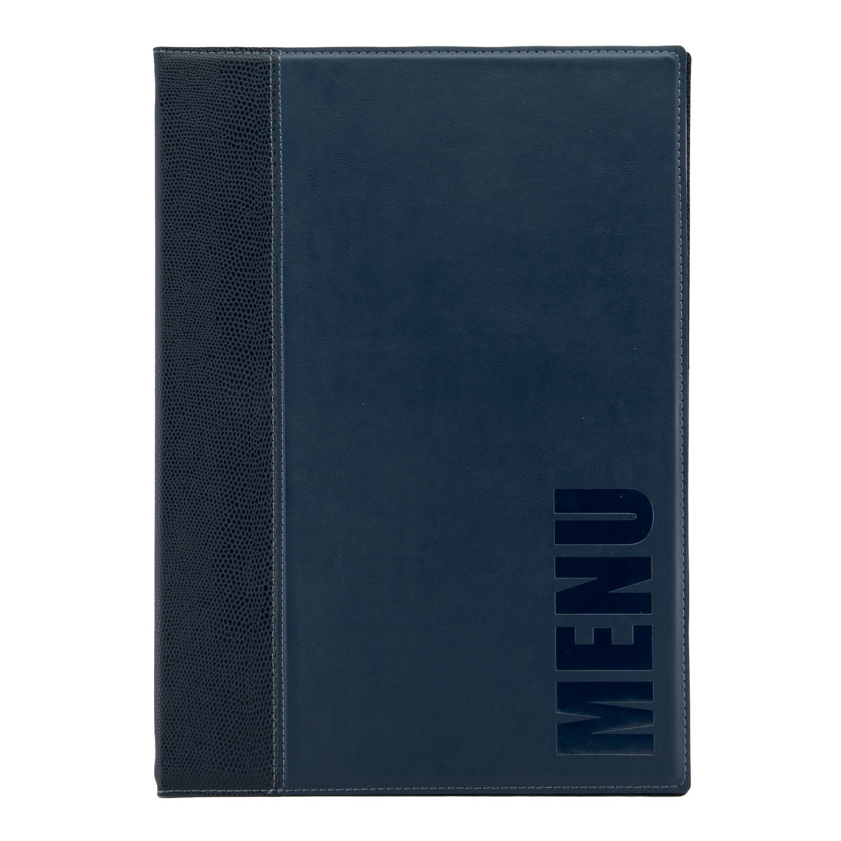 Portamenu A4 Trendy - Similpelle - 4 facciate Securit; 24x34 cm (LxH); blu