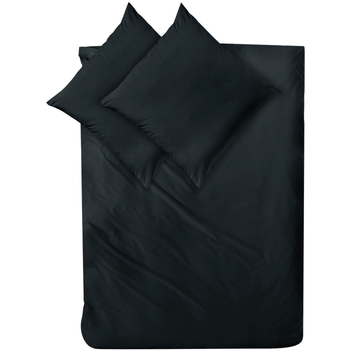 Decoper Decoper ® Mako-Satin Bettwäsche-Set aus 100% Baumwolle 200x200 cm (BxL), 80x80 cm (LxB); schwarz