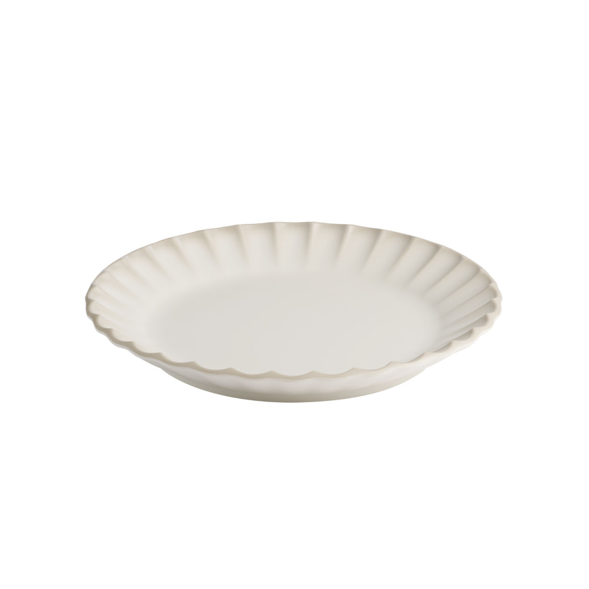 APS Teller -ARUMI-; 21x21x2.5 cm (LxBxH); weiß/beige; rund