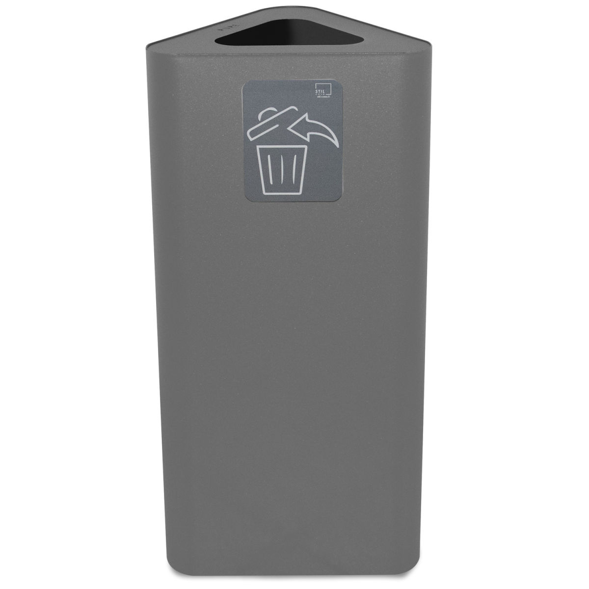STIL CASA Stil Casa PURE Abfallsammelbehälter, Stahl lackiert 60 l, 34.5x38x82.5 cm (LxBxH); grau; rechteckig