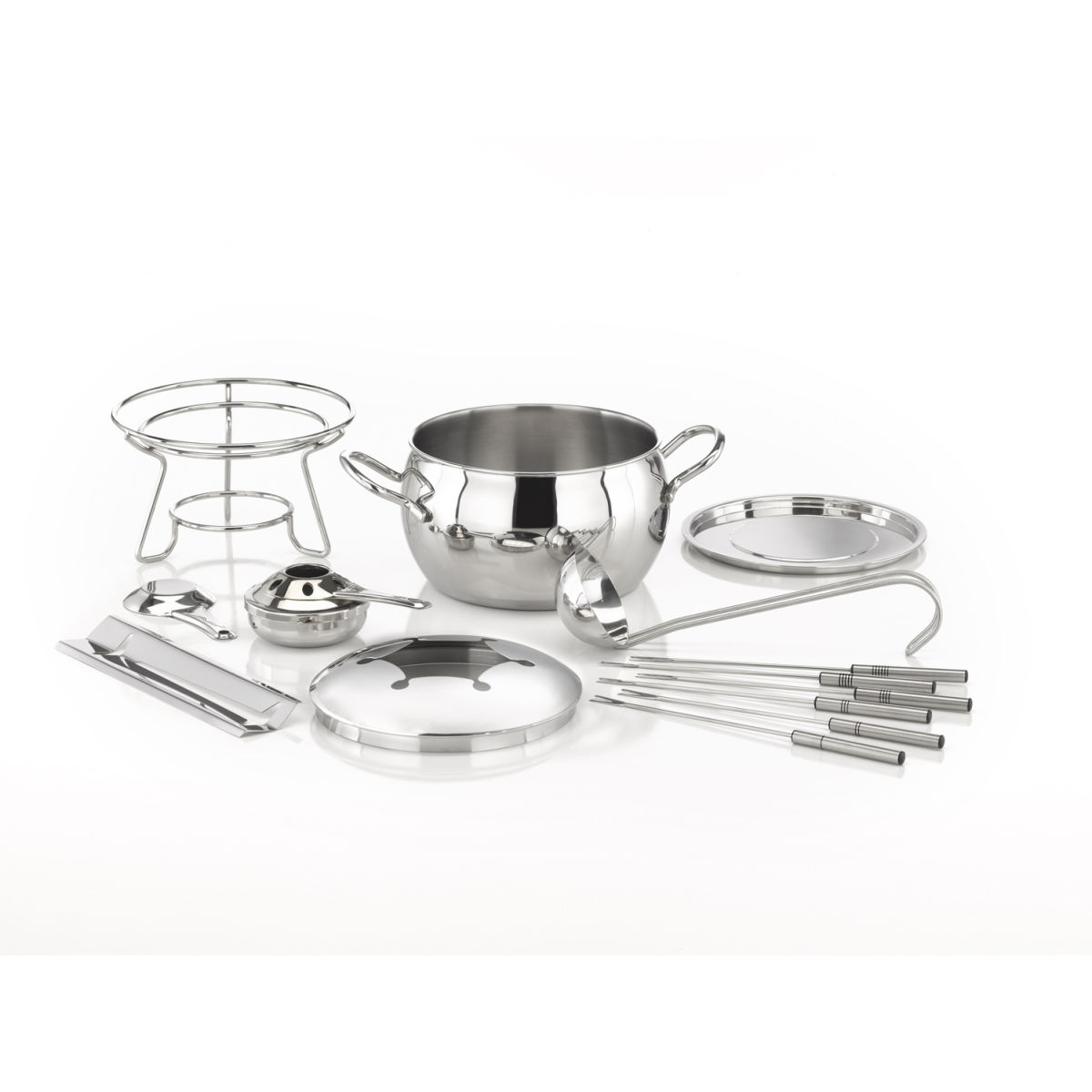 APS Fondueset und Feuerzangenbowle; 2200 ml, 22x23 cm (BxH); silber