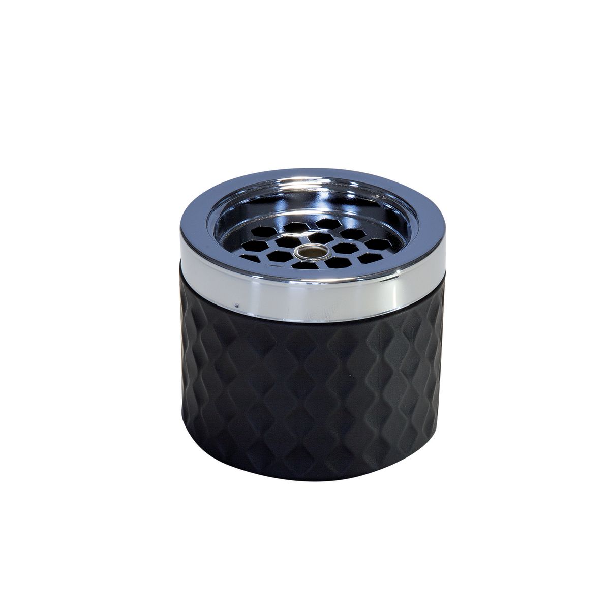 APS Windaschenbecher VENTIS, Glas/Metall; 9.5x9.5x8 cm (BxØxH); schwarz; rund
