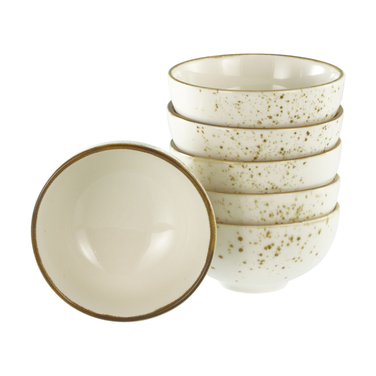 CreaTable Nature Collection - Dipschale 6-tlg 200 ml, 11.5x11.5x11.5x5.5 cm (LxBxØxH); beige; 6 Stück / Pack