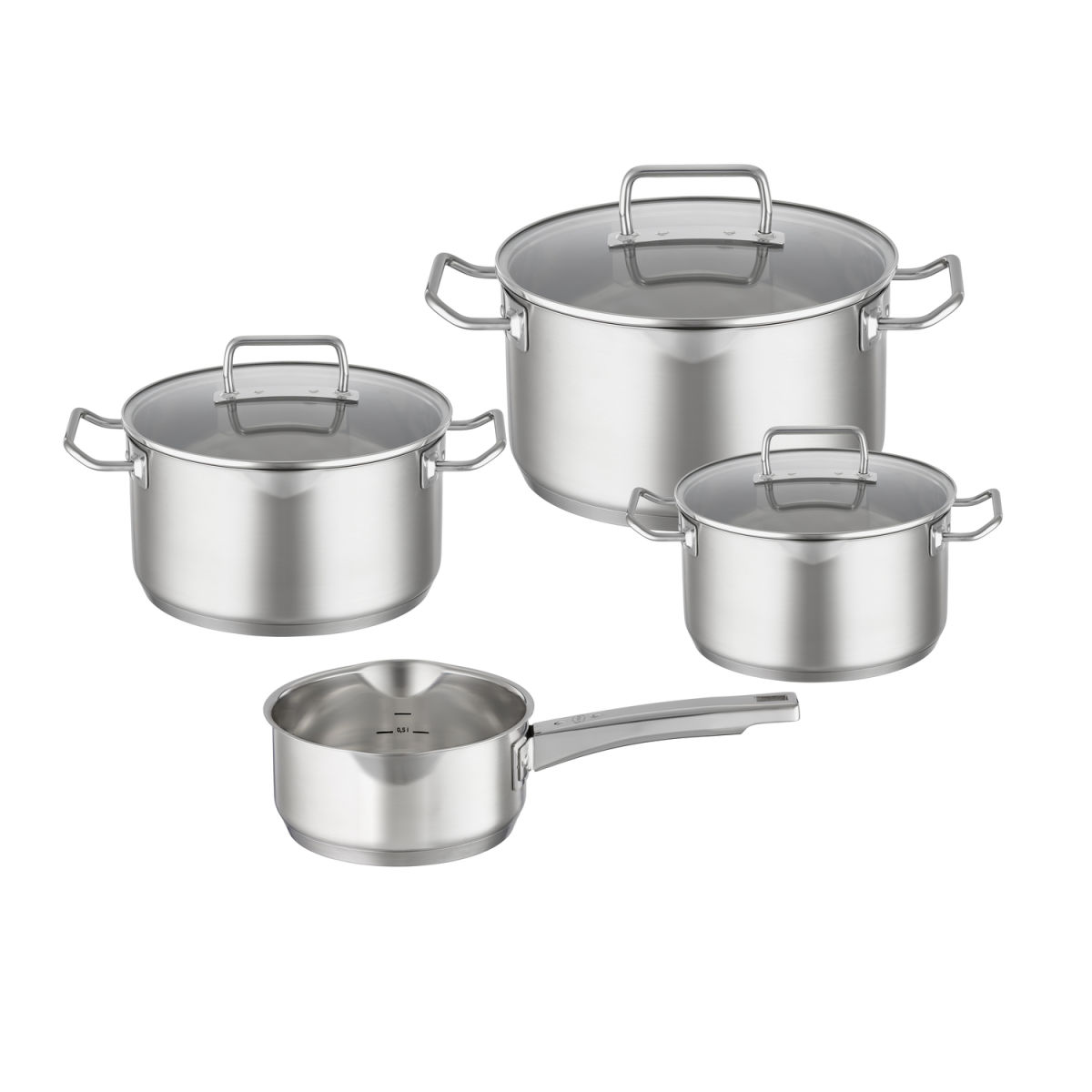 RÖSLE Topfset 4-teilig EXPERTISO transparent