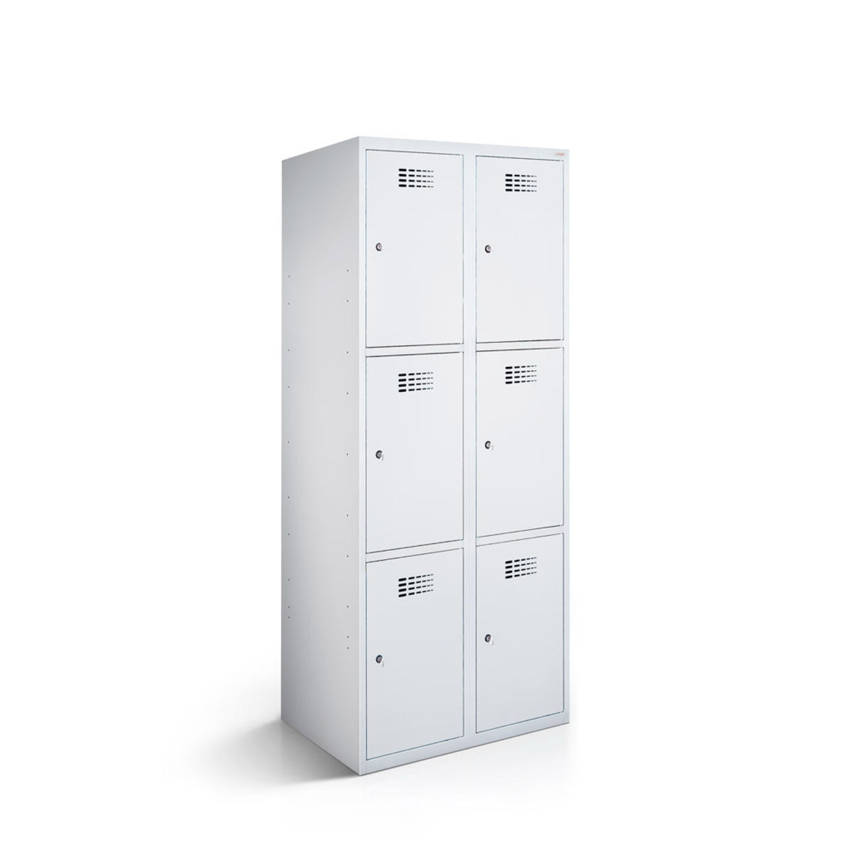 rotstahl Fächerschrank 6 Fächer mit lichtgrauem Korpus 80x50x180 cm (BxTxH); hellgrau