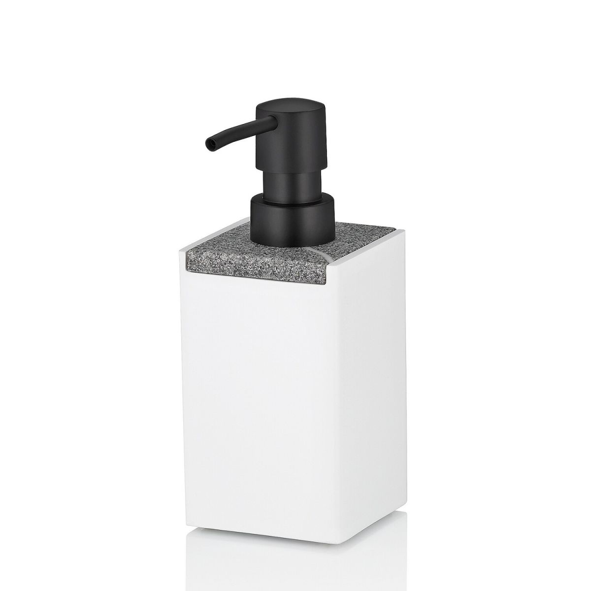 kela Seifenspender Cube Polyresin 7x17.5 cm (BxH); weiß; rechteckig