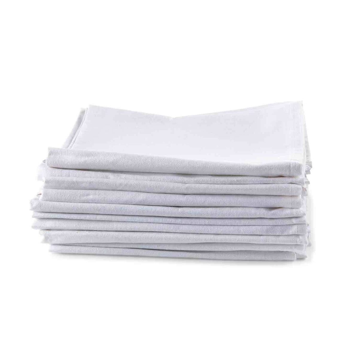 bertsch Hotelwäsche Geschirrtücher uni weiss 50/70 cm, aus Halbleinen, perfekt zum bedrucken; 50x70 cm (BxL); weiß; 10 Stück / Pack