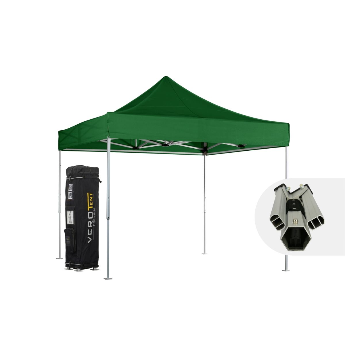 VeroTENT VeroTENT Faltpavillon 3x3m Luxea mit Dach 300x300x330 cm (LxBxH); grün
