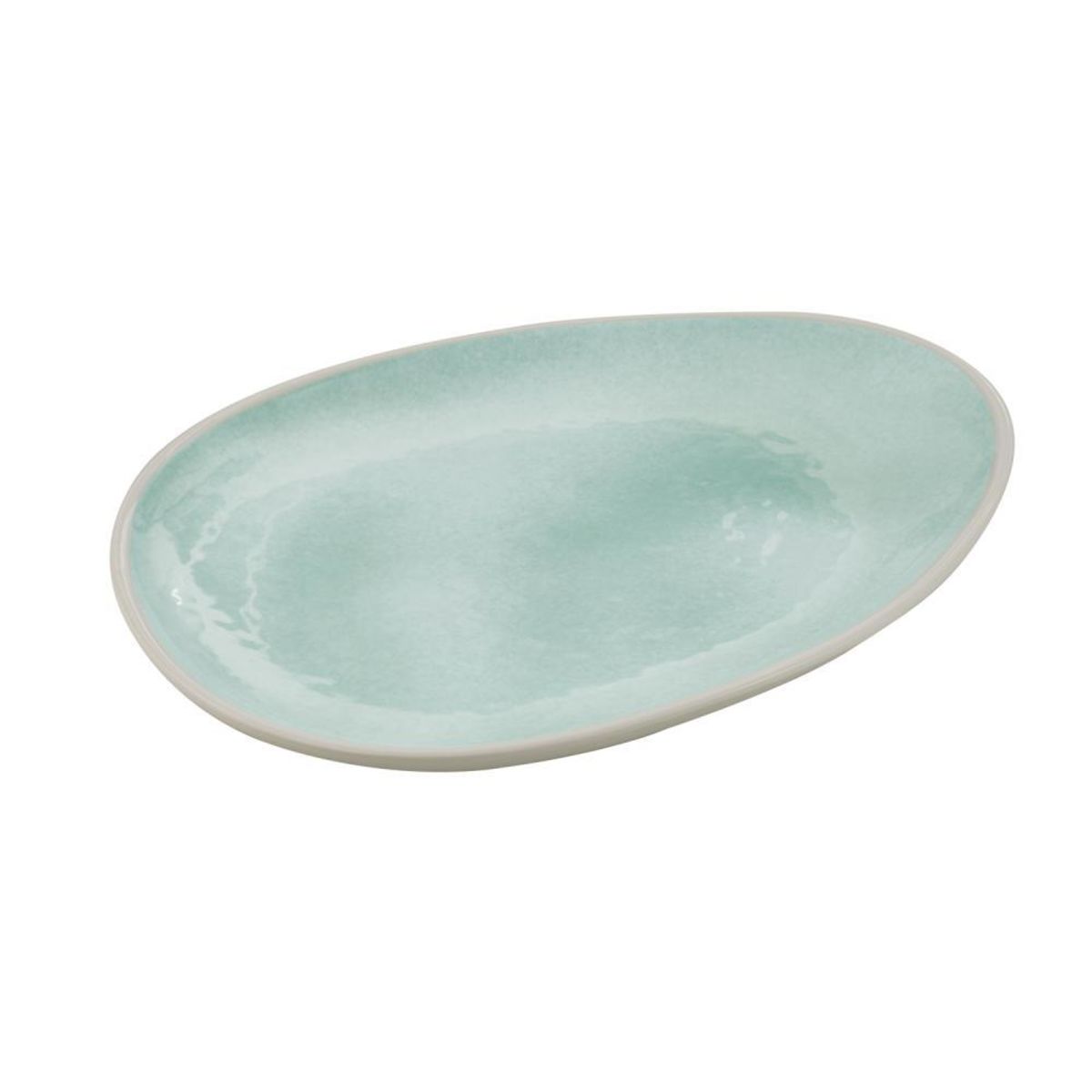 APS Teller -CALA-; 27x21x2.5 cm (LxBxH); grün/grau; organisch