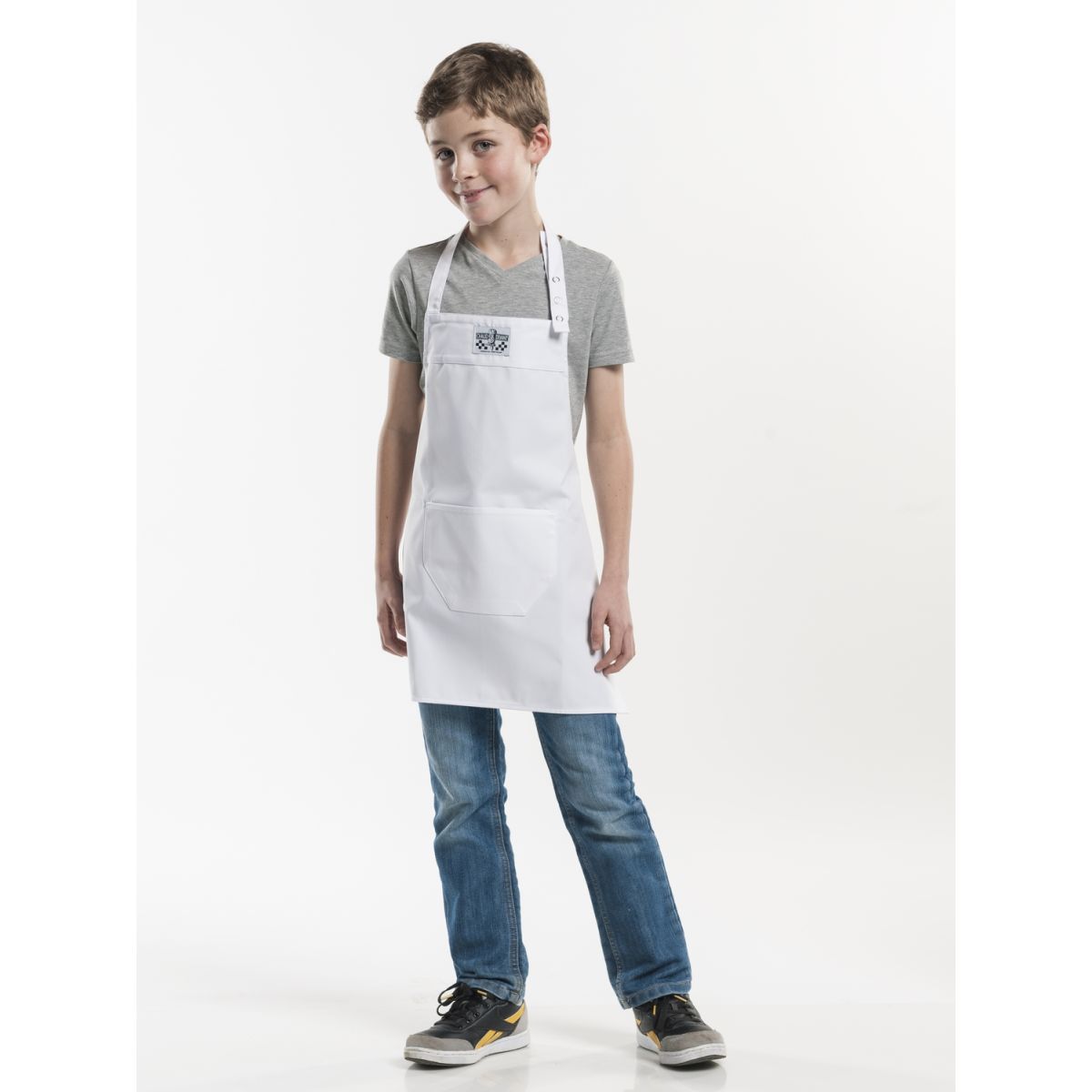 Chaud Devant Latzschürze Kids White W50 – L55 55x50 cm (LxB); weiß