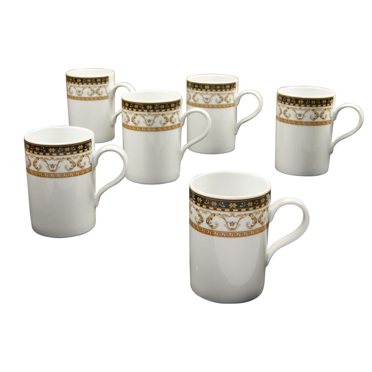 CreaTable Majestosa schwarz - Kaffeebecher 6-tlg 300 ml; schwarz; 6 Stück / Pack