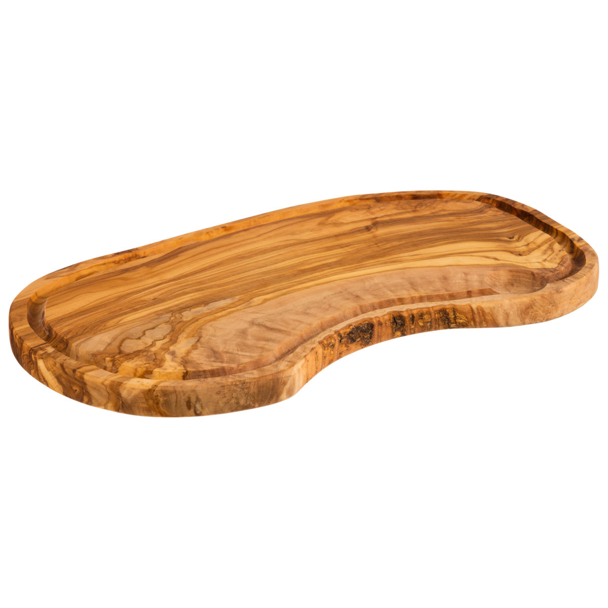APS Servierbrett OLIVE, Olivenholz, mit Saftrinne 39.5x21x2.5 cm (LxBxH); braun; rechteckig