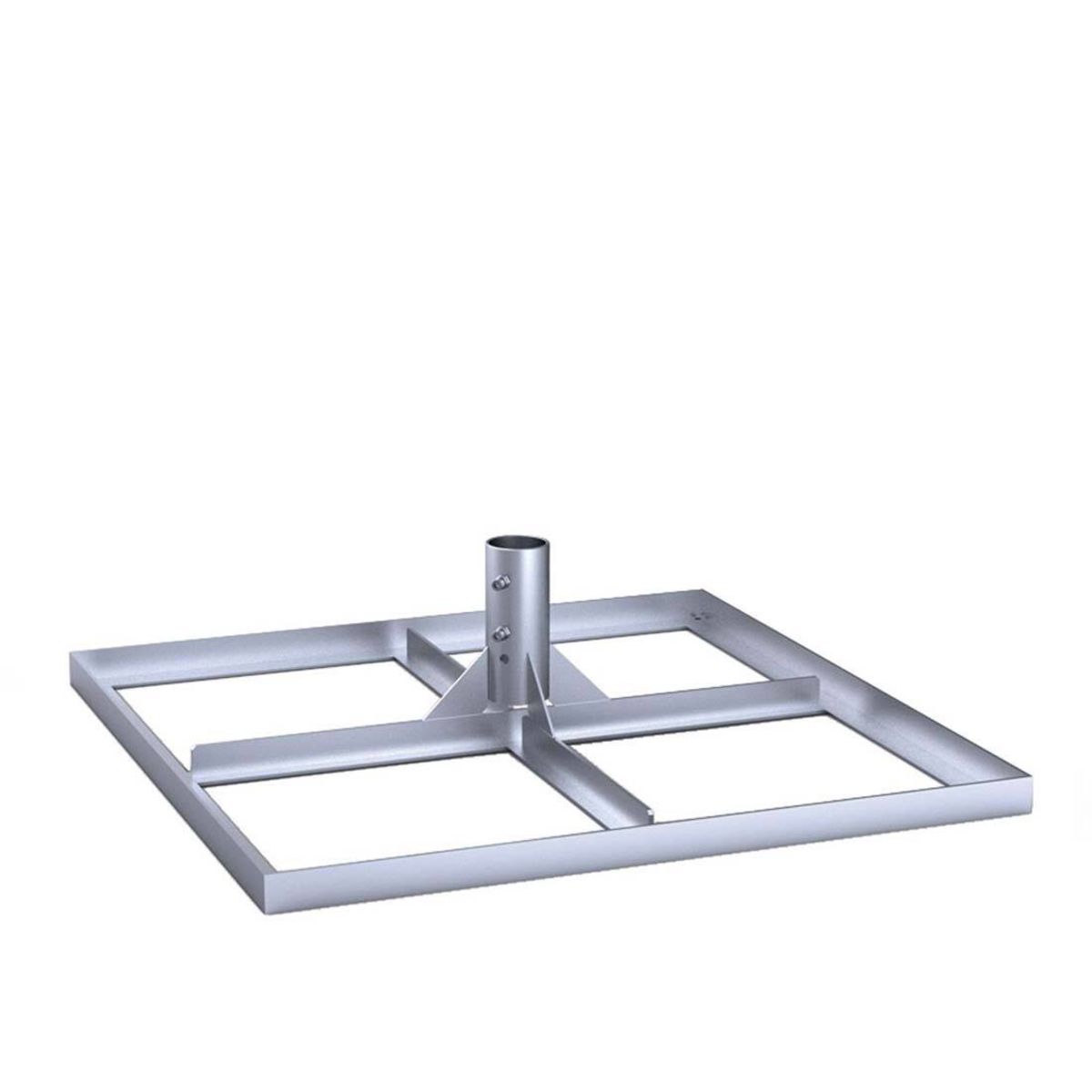 May Standrahmen SZ201 mit Standrohr, ohne Platten 103x103x34 cm (LxBxH); grau