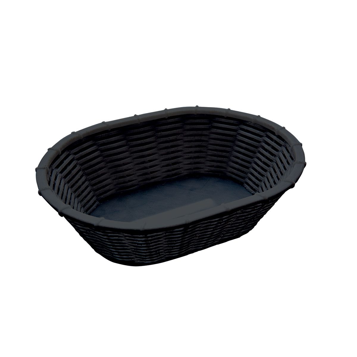 APS Brood- en fruitmand in rieten look, ovaal; 23x17x6.5 cm (LxBxH); zwart; ovaal