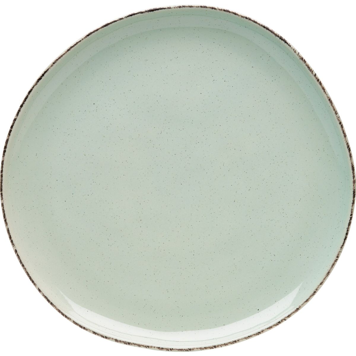 van Well Eßteller flach Urban 27,0cm, Steinzeug, van Well 27x2.4 cm (ØxH); grün; rund; 6 Stück / Pack