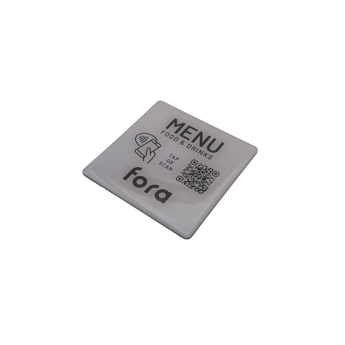 PRODUCTMATE Tischaufkleber quadratisch glänzend mit QR-Code und NFC-Chip 7.5x7.5 cm (BxH); mehrfarbig; 25 Stück / Pack