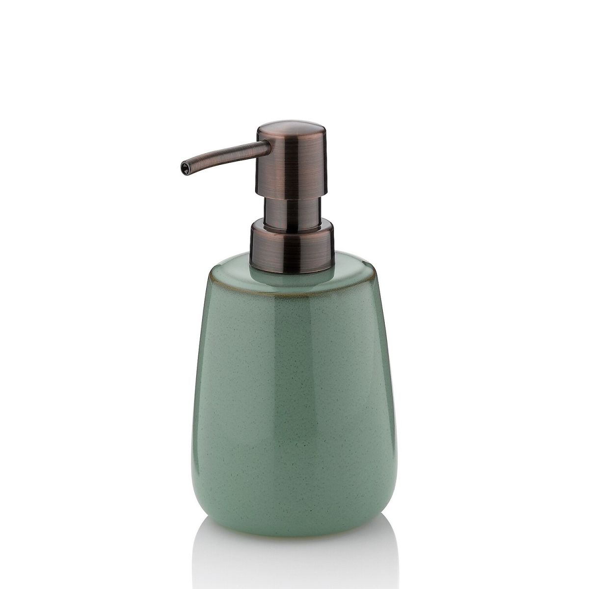 kela Seifenspender Liana Keramik 300 ml, 15 cm (H); grün; rund