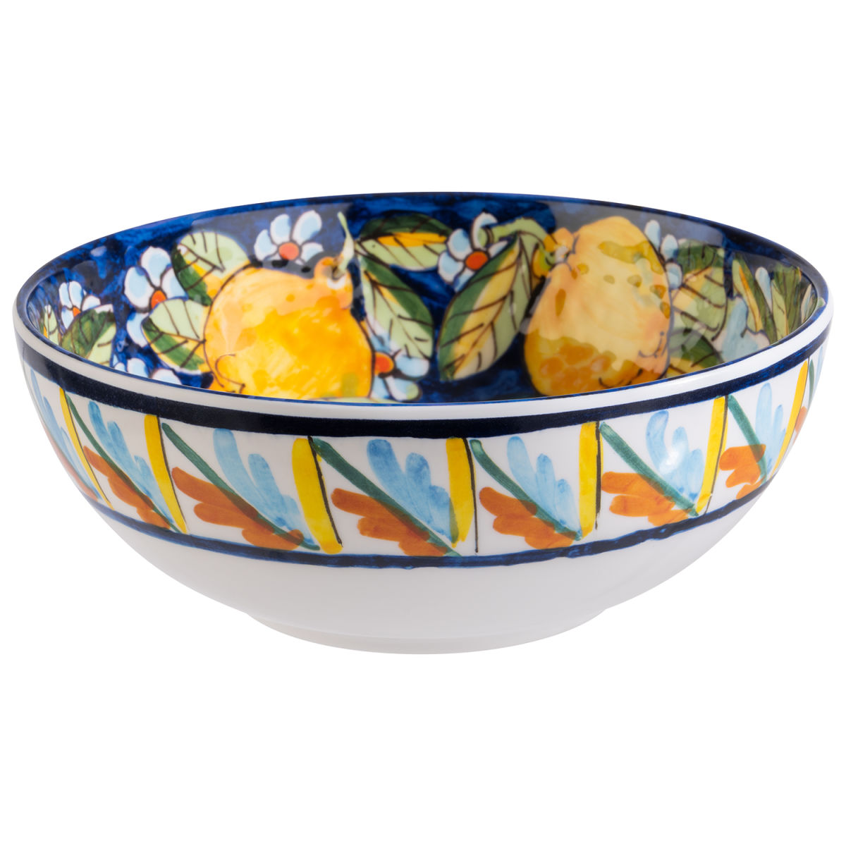 APS Schale MEDITERRANEAN, Melamin 1200 ml, 20.5x20.5x20.5x8 cm (LxBxØxH); weiß/mehrfarbig