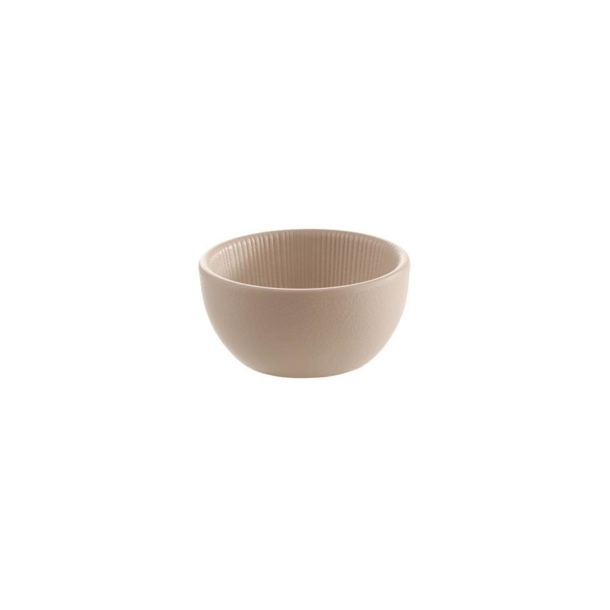 APS Schale -NERO- , 14,5 x 12,5 cm, H: 8 cm , Melamin, sand , 0,3 Liter ,; 70 ml, 7x7x3.5 cm (LxBxH); beige; rund